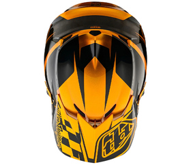 Casque cross Troy Lee Designs GP Check Up Or-Noir 2025 Dessus