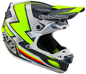 Casque cross Troy Lee Designs SE5 Composite Ever Gris-Jaune 2025 Côté