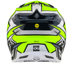 Casque cross Troy Lee Designs SE5 Composite Ever Gris-Jaune 2025 Derrière