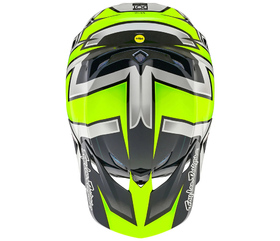 Casque cross Troy Lee Designs SE5 Composite Ever Gris-Jaune 2025 Dessus