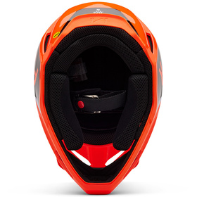 Casque cross Enfant Fox V1 Lean Orange Fluo 2025 Dessous