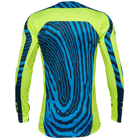 Maillot cross Enfant Fox Flexair Impression Jaune Fluo 2025 Dos