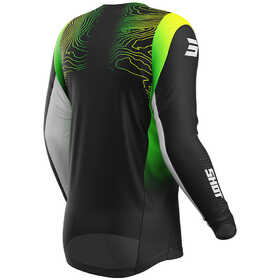 Maillot cross Enfant Shot Contact Apex Jaune Fluo 2025 Dos