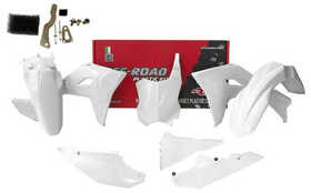 Kit plastique Nouveau look Kawasaki 250 et 450 KXF Blanc