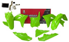 Kit plastique Nouveau look Kawasaki 250 et 450 KXF Vert fluo