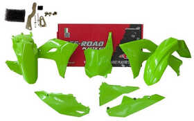 Kit plastique Nouveau look Kawasaki 250 et 450 KXF Vert