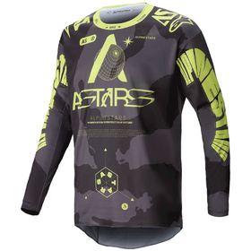 Maillot cross Alpinestars Racer Hollow Jaune Fluo 2025