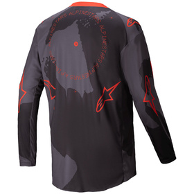 Maillot cross Alpinestars Racer Hollow Orange Fluo 2025 Dos