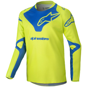 Maillot cross Enfant Alpinestars Racer Veil Jaune Fluo 2025