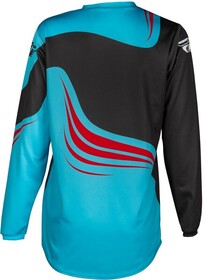 Maillot cross Enfant Fly Racing F-16 Cyan 2025 Dos