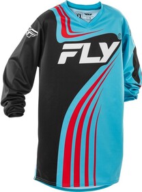 Maillot cross Enfant Fly Racing F-16 Cyan 2025