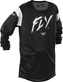 Maillot cross Enfant Fly Racing Kinetic Stoke Noir 2025