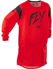 Maillot cross Enfant Fly Racing Kinetic Stoke Rouge 2025