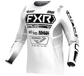 Maillot cross Enfant FXR Podium Blanc-Noir 2025