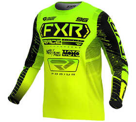 Maillot cross Enfant FXR Podium Jaune Fluo-Lime 2025