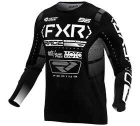 Maillot cross Enfant FXR Podium Noir-Blanc 2025