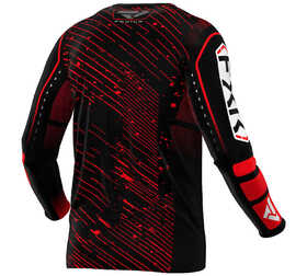 Maillot cross Enfant FXR Podium Noir-Rouge 2025 Dos