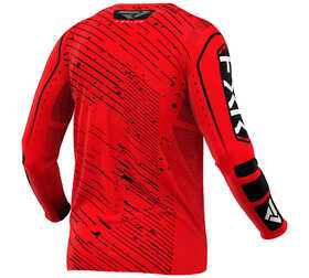 Maillot cross Enfant FXR Podium Rouge-Noir 2025 Dos