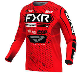 Maillot cross Enfant FXR Podium Rouge-Noir 2025