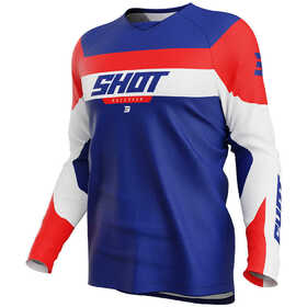 Maillot cross Enfant Shot Draw League Bleu-Rouge 2025