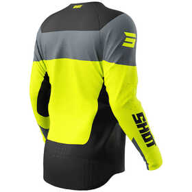 Maillot cross Enfant Shot Draw League Jaune Fluo 2025 Dos