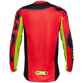 Maillot cross Fox 180 Emotion Rouge Fluo 2025 Dos