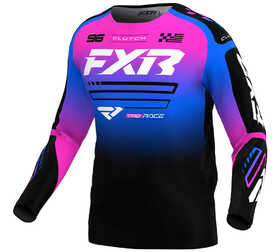 Maillot cross FXR Clutch Noir-Rose 2025