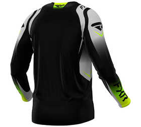 Maillot cross FXR Clutch Pro Gris-Jaune Fluo 2025 Dos