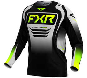 Maillot cross FXR Clutch Pro Gris-Jaune Fluo 2025