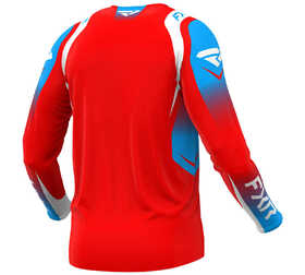 Maillot cross FXR Clutch Pro Rouge-Cyan 2025 Dos