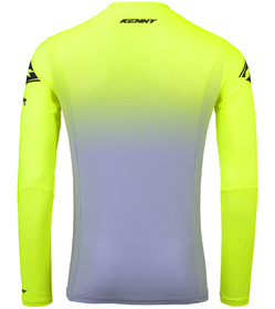 Maillot cross Kenny Performance Gradient Grey Neon Yellow 2025 Dos