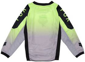 Maillot cross Kid Fox 180 Lean Jaune Fluo 2025 Dos