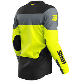 Maillot cross Shot Devo League Jaune Fluo 2025 Dos