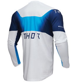 Maillot cross Thor Launchmode Storm Blanc 2025 Dos