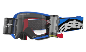 Masque cross Alpinestars Supertech Roll Off Stream Bleu