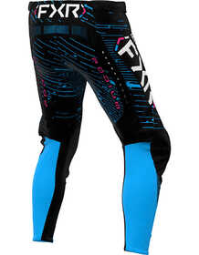 Pantalon cross Enfant FXR Podium Noir-Cyan 2025 Dos