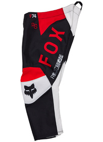 Pantalon cross Kid Fox 180 Race Spec Rouge Fluo 2025 Côté