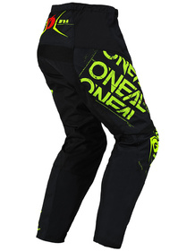 Pantalon cross O'Neal Element Static Jaune Fluo 2025 Dos