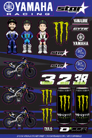 Planche d'autocolants D'Cor Visuals - Star Racing - B GEE Créations