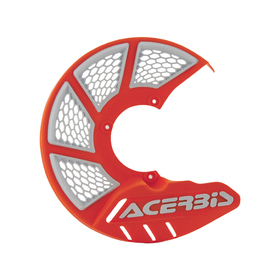 Protège disque frein avant Acerbis X-Brake 2.0 245 mm Orange-Blanc