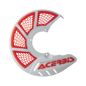 Protège disque frein avant Acerbis X-Brake 2.0 Blanc-Rouge